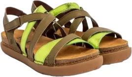 art-sandaly-damskie-khaki-skorzane-logo-40-j-a