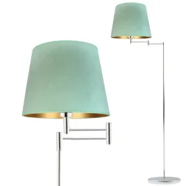 lampa-stojaca-podlogowa-regulowana-mietowa-led-e27-z-abazurem-welurowa