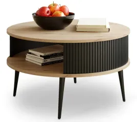 stolik-do-salonu-okragly-lamelowy-dab-artisan-czarne-nogi-nowoczesny-76-cm