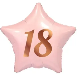 balon-foliowy-rozowy-gwiazda-zloty-napis-osiemnastka-18-na-osiemnastke-44cm