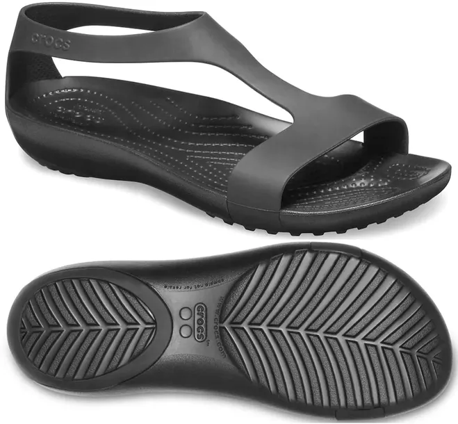 SANDAŁY DAMSKIE CROCS SERENA KLAPKI CZARNE SEXI BLACK 2025 ROZMIAR 38.5