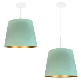 lampa-sufitowa-wiszaca-mietowa-zyrandol-led-e27-regulowana-abazur-welurowa