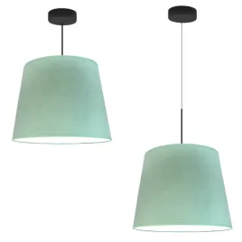 lampa-sufitowa-wiszaca-mietowa-zyrandol-led-e27-regulowana-abazur-welurowa