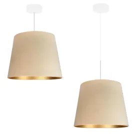 lampa-sufitowa-wiszaca-bezowa-zyrandol-led-e27-regulowana-abazur-welurowa