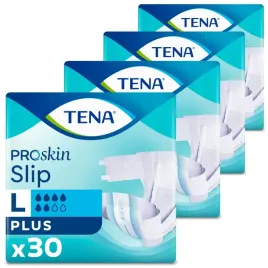 4x30szt-nietrzymanie-moczu-doroslych-tena-slip-plus-pieluchomajtki-l-rzep