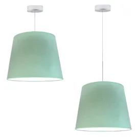 lampa-sufitowa-wiszaca-mietowa-zyrandol-led-e27-regulowana-abazur-welurowa