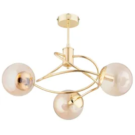 alfa-lampa-wiszaca-tosca-zlota-3xe14-bursztynowe-kule-10w-ip20