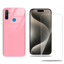 etui-do-realme-c3-glass-case-rozowy-zestaw-szklo-hartowane-ochrona-stylowy