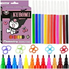 kuromi-mazaki-pisaki-flamastry-szkolne-12-intensywnych-kolorow-majewski