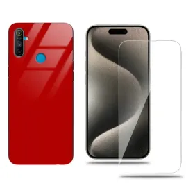 etui-do-realme-c3-glass-case-czerwony-zestaw-szklo-hartowane-ochrona-styl