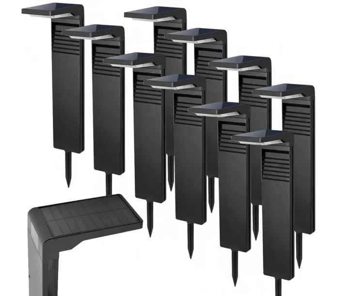 10x Lampa Ogrodowa Solarna Stojąca Ogrodowa 57cm Zestaw Mocnych Słupków