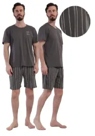 pizama-meska-letnia-bawelniana-vienetta-krotki-rekaw-i-szorty-grafit-r-xl