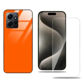 etui-do-xiaomi-redmi-note-12-4g-glass-pomaranczowy-zestaw-szklo-hartowane