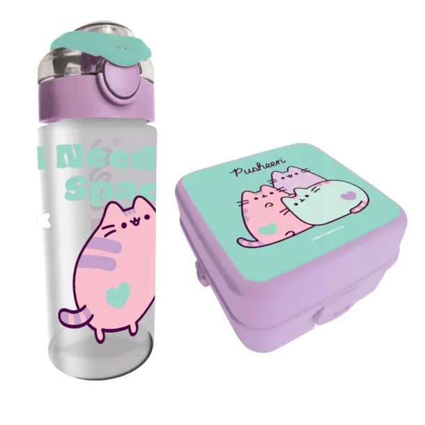 ZESTAW ŚNIADANIOWY/LUNCH BOX PUSHEEN VIOLET FIOLET ST. MAJEWSKI