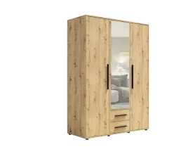 szafa-malibu-3d-150-cm-dab-artisan-lustro-szuflady