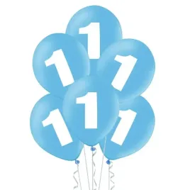 balony-lateksowe-30cm-1-urodziny-niebieskie-100szt