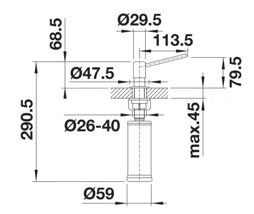dozownik-blanco-torre-300-ml-chrom