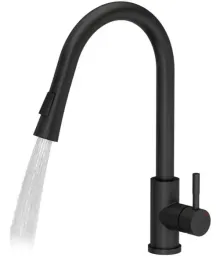 kran-steiner-julia-czarny-mat-wyciagana-wyl-czarna