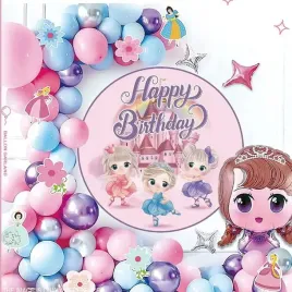 scianka-balonowa-happy-birthday-ksiezniczka-59szt