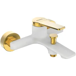 bateria-wannowa-jednouchwytowa-scienna-kuchinox-alanis-bialy-zloty