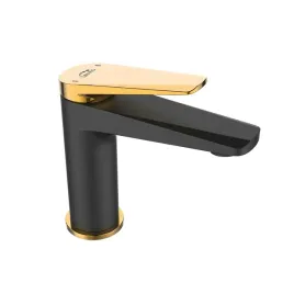 bateria-umywalkowa-stojaca-laveo-rubio-czarny-zloty