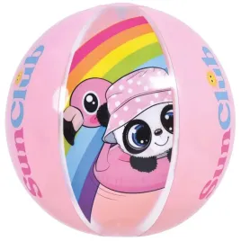 pilka-plazowa-dmuchana-dla-dzieci-panda-40cm-rozowy