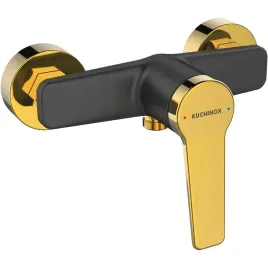 bateria-prysznicowa-jednouchwytowa-scienna-kuchinox-alanis-zloty-czarny
