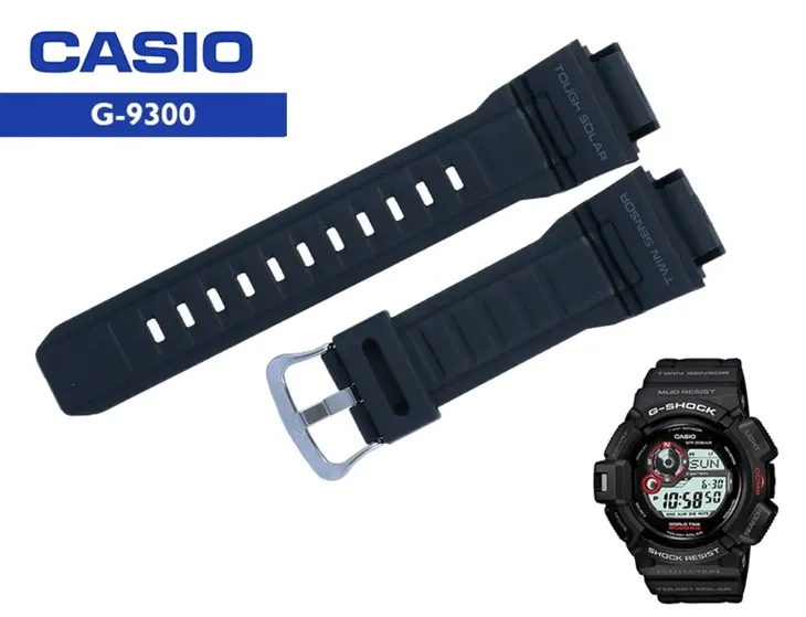 Pasek CASIO G-9300 czarny BLACK ORYGINALNY GUMOWY GUMA KAUCZUKOWA