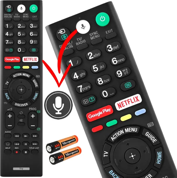 PILOT DO TELEWIZORA SONY SMART GOOGLE PLAY NETFLIX VOICE BATERIE GRATIS