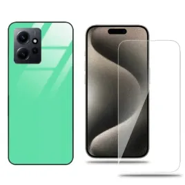 etui-do-xiaomi-redmi-note-12-4g-glass-case-mietowy-zestaw-szklo-hartowane