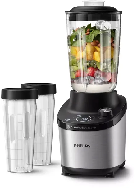 Blender kielichowy Philips HR3760/10 1500 W + 2 bidony srebrny/szary
