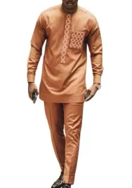 shein-meskie-komplet-pomaranczowy-dashiki-spodnie-i-koszula-m-1dj