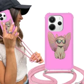 etui-do-xiaomi-redmi-note-14-4g-anti-shock-crossbody-girly-positive-vibes