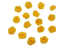 kwiatki-roze-z-satyny-zolte-13-cm-10-szt