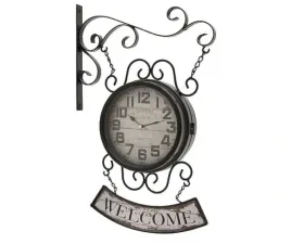 zegar-dworcowy-dwustronny-welcome-czarny-51-x-33-x-11-cm