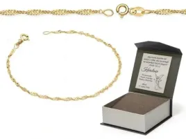 zlota-bransoletka-diamentowana-333-singapur-19-cm