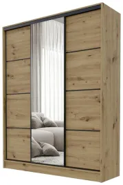 szafa-przesuwna-z-lustrem-150-cm-best-z-polkami-do-sypialni-dab-artisan