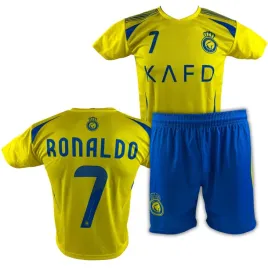 komplet-pilkarski-ronaldo-ai-nassr-koszulka-i-spodenki-r-134-cm