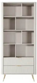 bezowy-regal-lante-193-ryflowane-szuflady-zlote-nozki-glamour-hit