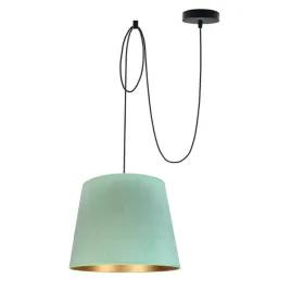 lampa-wiszaca-sufitowa-zyrandol-mietowa-regulowana-led-e27-abazur-welurowa