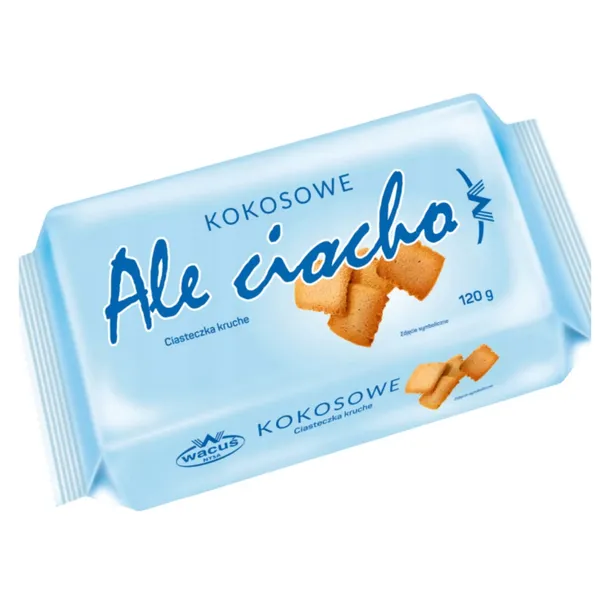 Wacuś Ciatka o Smaku Kokosowym Kruche Ciasteczka do Kawy Herbaty 120G