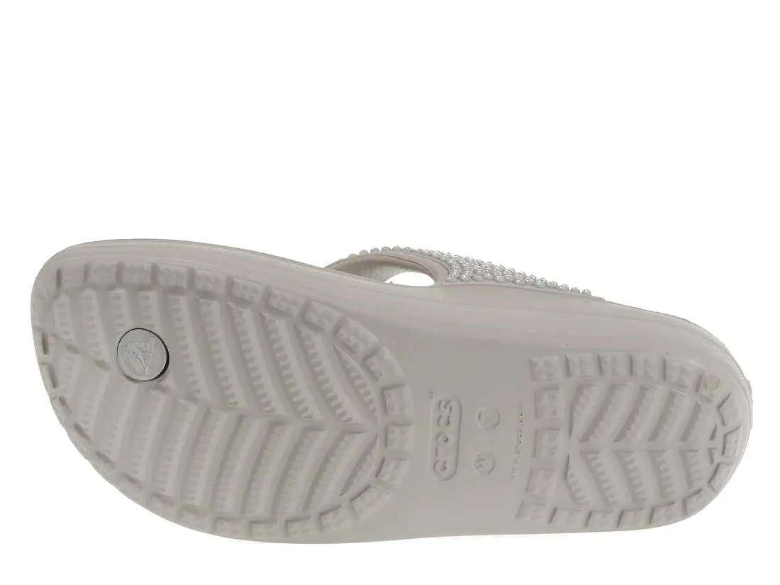 crocs-sloane-diamante-flip-platinum-41-stan-nowy