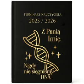 kalendarz-nauczycielski-czarny-25-26-z-pania-nie-siegniemy-dna-planer-gold