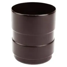 galeco-pvc-100-mufa-lacznik-rury-spustowej-braz-czekoladowy-ral8017