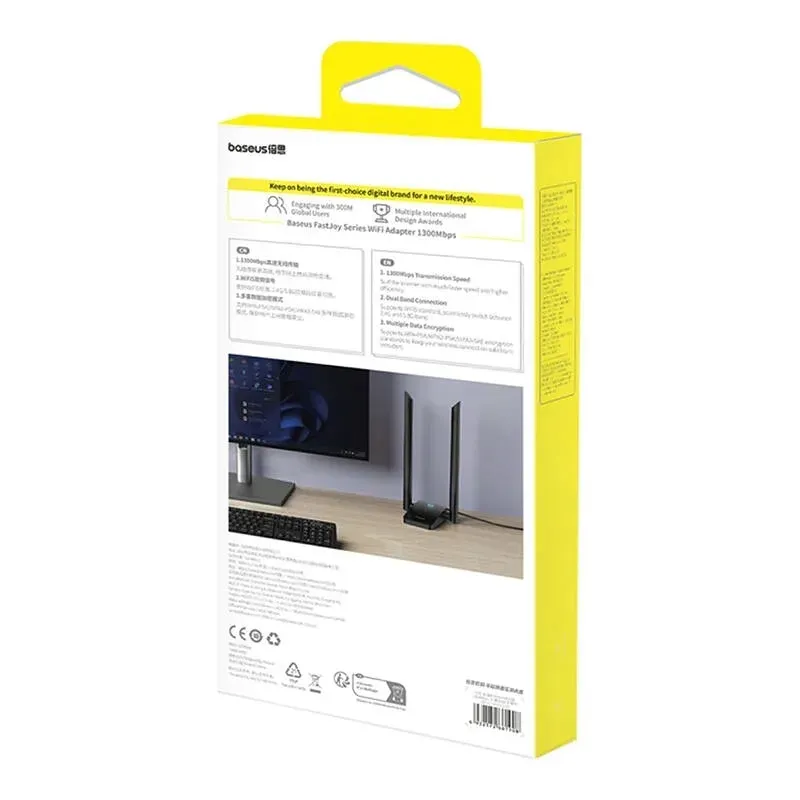 adapter-wifi-baseus-fastjoy-1300mbps-czarny-stan-nowy