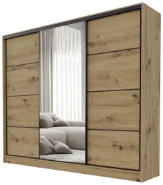 szafa-przesuwna-z-lustrem-200-cm-best-trzydrzwiowa-z-polkami-dab-artisan
