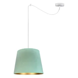 lampa-wiszaca-sufitowa-zyrandol-mietowa-regulowana-led-e27-abazur-welurowa