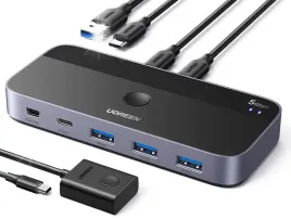 ugreen-adapter-przelacznik-switch-a-usb-a-3-0-x3-usb-c-x3-5-gbps-z-pilotem