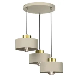 luminex-lampa-wiszaca-bezowa-marti-3xe27-15w-zloty-polysk