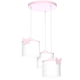 luminex-lampa-wiszaca-bialo-rozowa-3xe27-sweet-3-abazury-motyle
